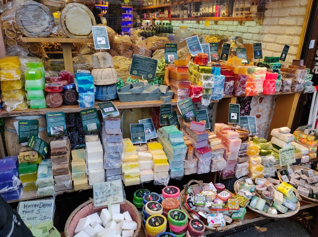 The soap shop on the alley of Kadıköy, Istanbul.