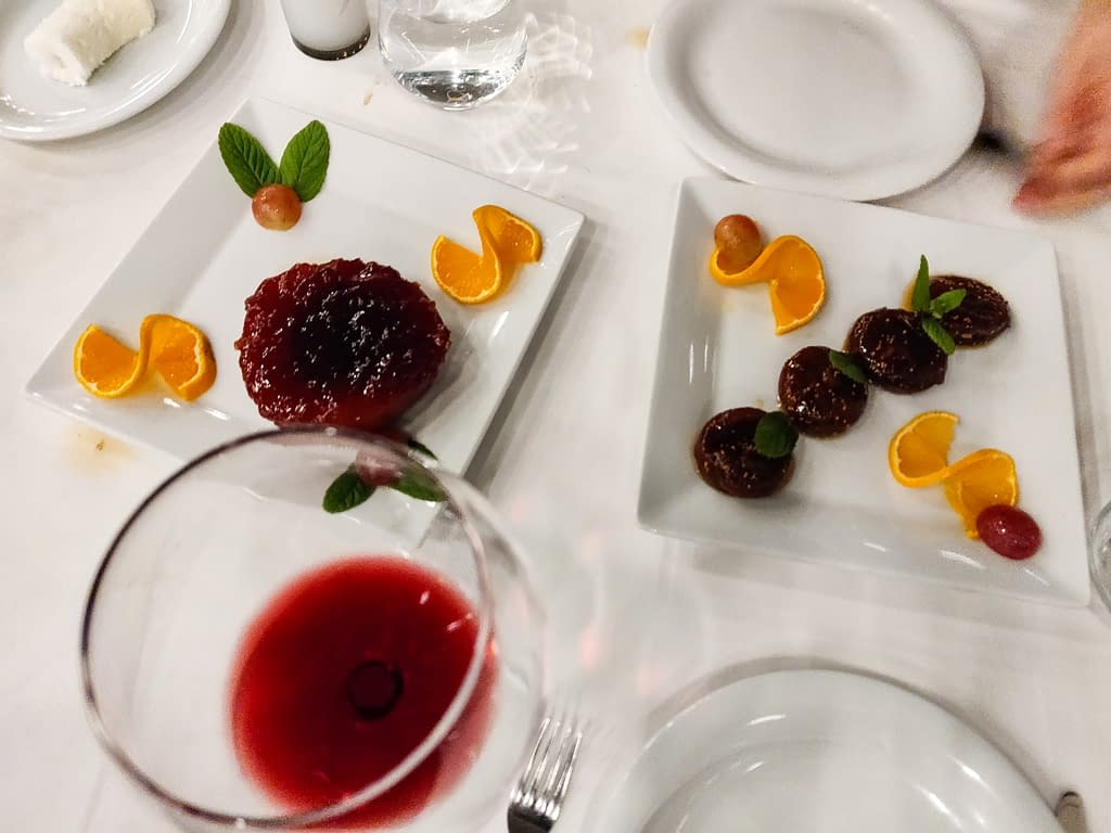 Dessert at Restaurant Villa Bosphorus on the Asian side of Istanbul.