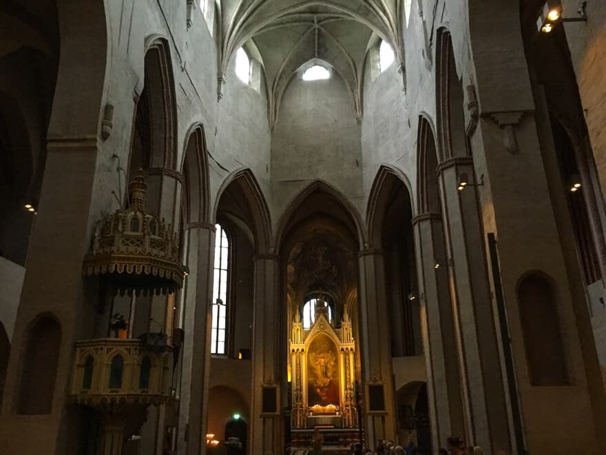 Interior of Turku Cathedral and the altar