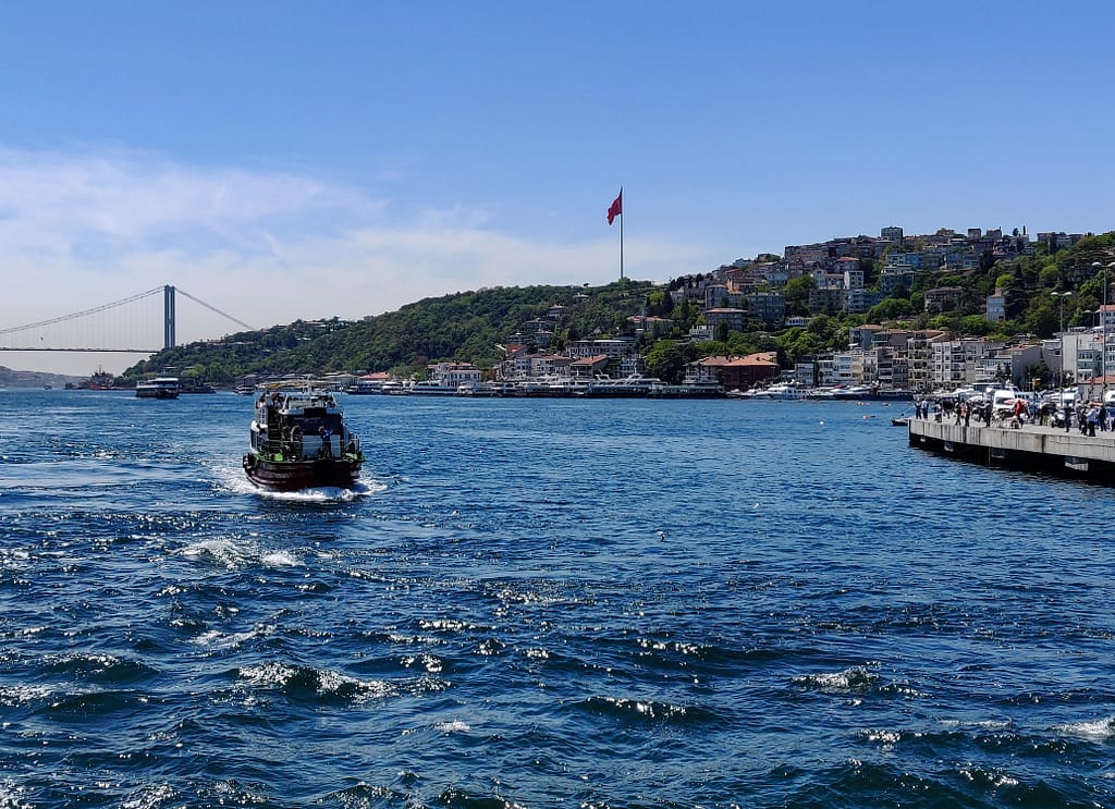 Bebek and Bosphorus Strait in Istanbul.