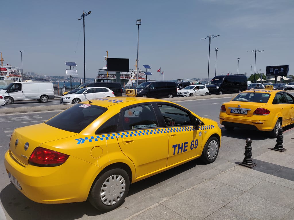 Taxis in Istanbul.