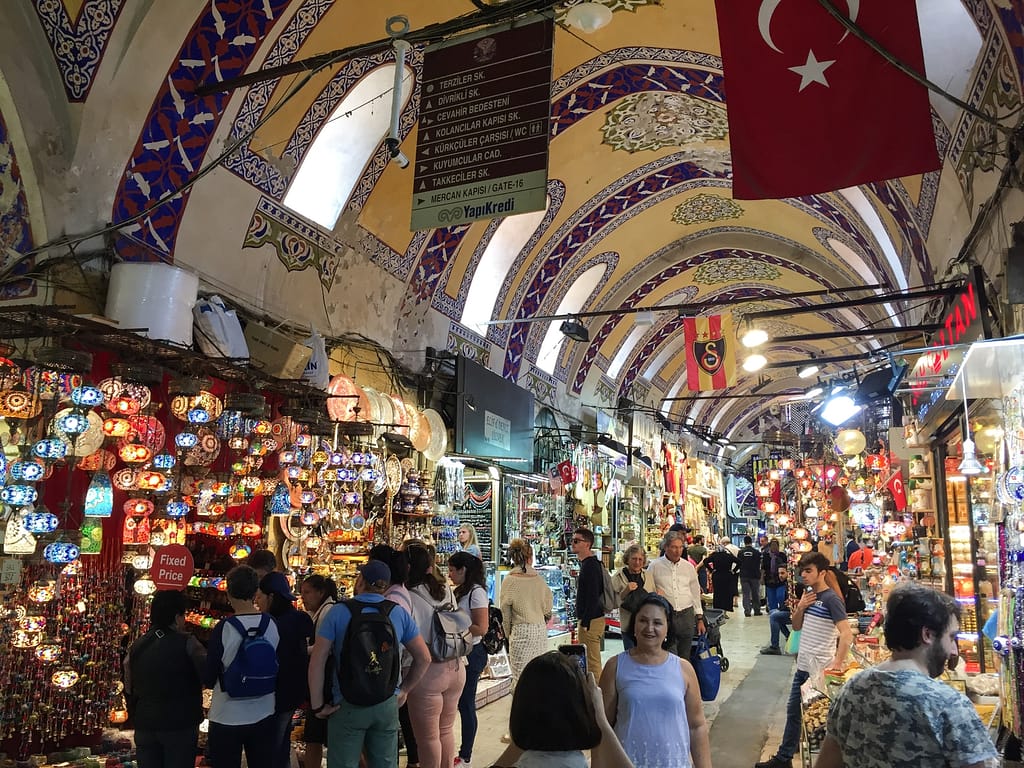 Grand Bazaar in Istanbul, Turkey.