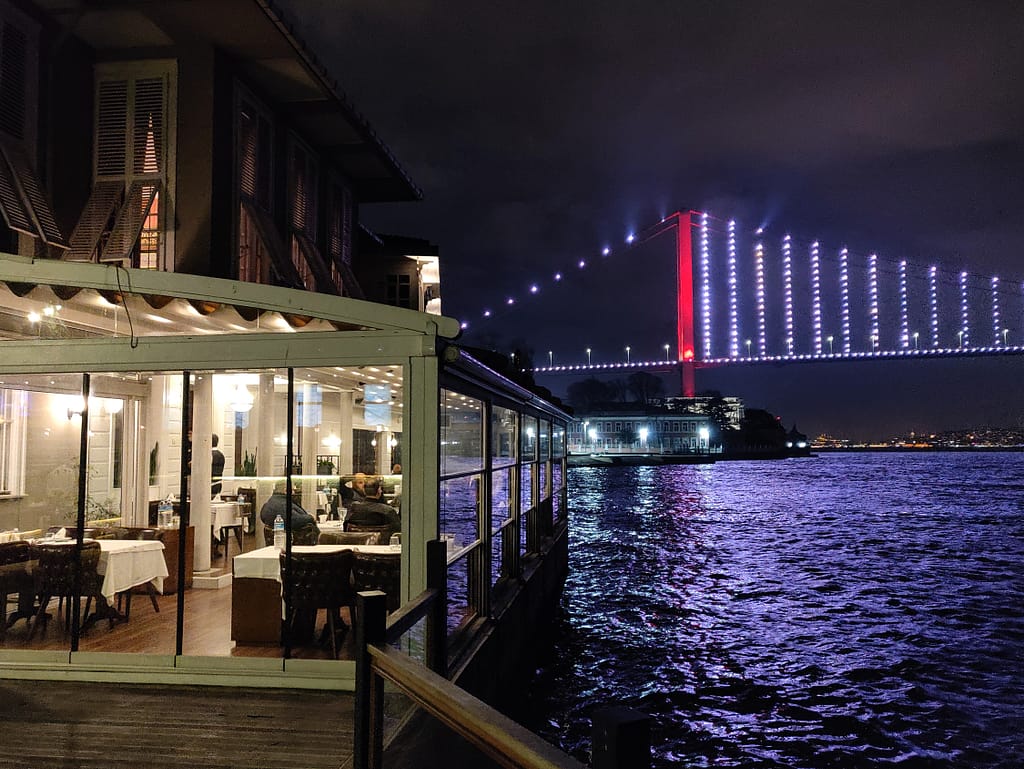 Restaurant Villa Bosphorus on the Asian side of Istanbul.